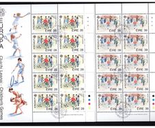 1989 Ireland Europa (Children's Games) Stamp Sheetlet with Baile Atha Cliath (Dublin) First Day cancel of 11/05/1989