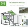 Chicken Coop with Run Hen House Wooden Poultry Cage w/ Nesting Box Removable Tray Openable Roof Outdoor 140 x 67 x 88.5cm (FREE SHIPPING) Image 8