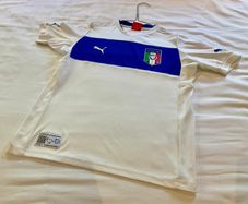 Junior white national team Italy Italian soccer jersey 12