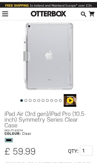 Otter Box Symmetry Series iPad Air (3rd generation).