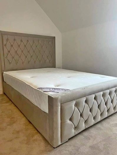 King Sizes 5ft Bed Frames , Mattreses And Beautiful Headboards Instock Offering Free Delivery