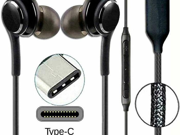 USB-C Type-C Headphones Earphones Handsfree For Samsung Galaxy Mobile Phones