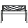 Garden Bench Black 120 cm Steel Image 3