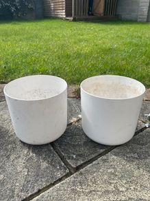 Elho White Soft Round Pots