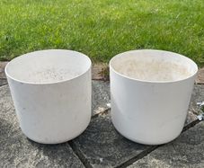 Elho White Soft Round Pots
