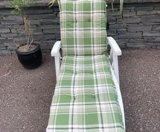 1 x Heavy Duty Plastic Sunlounger - Deckchair With Cushion - Can Deliver