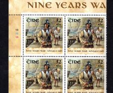 2001 Ireland Kinsale 1601 (Nine Years Wars) 41c/32p Commemorative Stamps Plate Block 1B1B1B1B Mint Never Hinged (MNH)
