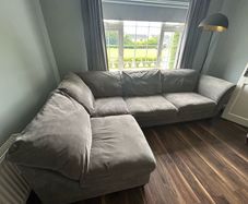 Grey Corner Sofa with Chaise - good condition