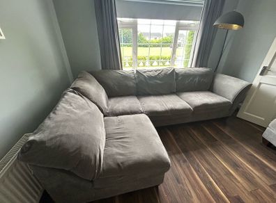 Grey Corner Sofa with Chaise - good condition