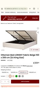 160x200 Bed for sale (not full bed)