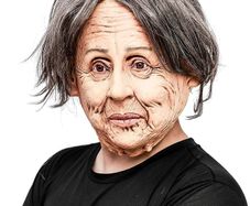 Old Woman Mask Latex Human Realistic Full Head Mask Fancy Dress Halloween Costume Party