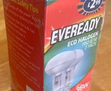 (Move out sell-see my other low priced ads) Eveready Eco Halogen E14 Bulbs 36W