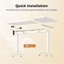 L-Shaped Electric Standing Desk, 140cm Height Adjustable Sit-Stand Desk for Home Office Image 2
