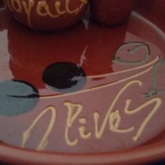 Small Pottery Olive Dish