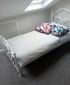 As New - Stunning High Quality White Single Metal Bed Frame - Can Deliver