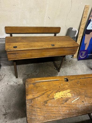 Old style school desks