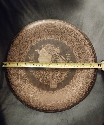 2 Vintage Egyptian Brass Wall Plates