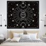 Tapestry Wall Hanging Stars Space Psychedelic Black and White Tapestries Wall Tapestry for Home Decor for Bedroom, Living Room, Dorm Black, 130x150 cm MULTIPLE SIZES/COLOURS AVAILABLE (FREE SHIPPING) Image 3