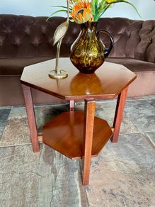 Unique 1950s Mid Century Solid Teak Side Occasional or Small Coffee table