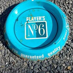 Players No 6 ,rare metal ashtray ,some wear and surface rust, sold as seen ,see pictures for condition, free shipping within Ireland thank you