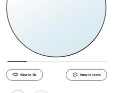 Ikea Lindbyn Mirror- 110cm Black