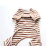 Dog Clothes,Dog Classic Striped Pajamas Soft Cotton Jumpsuit Pug French Bulldog Onesies Costume for Cats Puppy Small Dogs(Brown, blue, yellow, etc Image 4