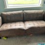 Brown soft leather sofa Image 2
