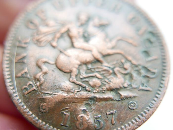 One Penny 1857 token Bank of Upper Canada