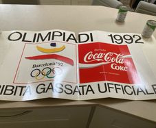 Coca Cola Olympic Games 1992 Barcelona  cardboard sign