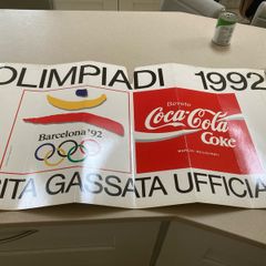 Coca Cola Olympic Games 1992 Barcelona  cardboard sign