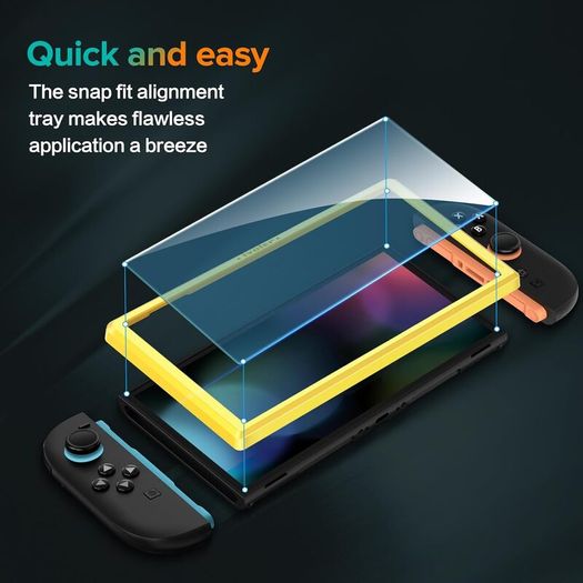 [4-Pack for Switch 2 Screen Protector with Alignment Frame Tool, 30-second installation- Bubble-Free Application - 9H Hardness -Tempered Glass Protection Film for Nintendo Switch 2 Model 2025