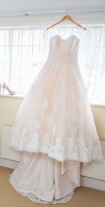 Wedding dress (blush pink) (bought for e2200)