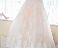 Wedding dress (blush pink) (bought for e2200)
