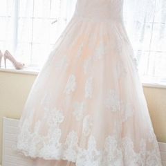 Wedding dress (blush pink) (bought for e2200)