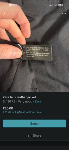 faux leather jacket - zara