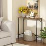 Console Table, Slim Console Tables for Hallway, Compact Sofa Table with Adjustable Feet, for Small Spaces Living Room, Bedroom, Entryway, Hall, Rustic Brown Image 8