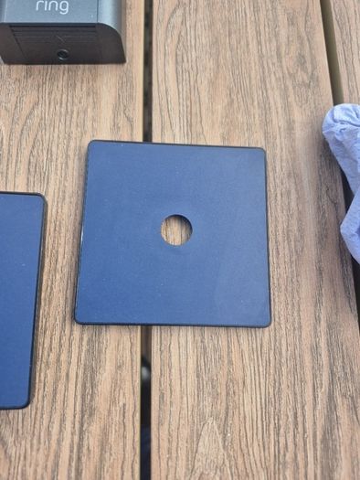 Navy blue socket and light switch