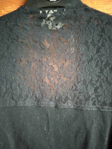 2 tops -Black lace, & spotted.NEW