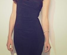 Lauren Ralph Lauren dress midnight blue with open back. Square neck, sequin lace cap sleeves,ruching, open back, concealed side zip closure. In great condition-only worn once.