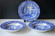 Vintage SPODE Blue Italian  Dessert Bowls x 3