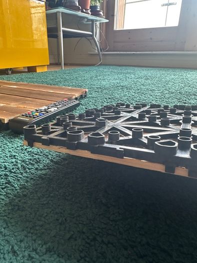 3 Boxes of Hardwood Interlocking patio deck tiles, 36 pcs each