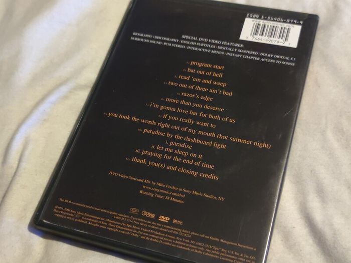 Meat Loaf Hits Out Of Hell Dvd