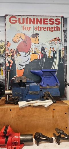 anvil on timber stand