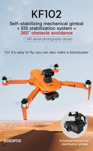 8K Orange Bag 32G 3B XKJ GPS Drone 8K HD Camera 2-Axis Gimbal Professional Anti-Shake Aerial Photography Brushless Obstacle Avoidance Quadcopter Toys