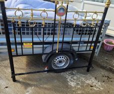 Beautiful vintage 5 foot wide bed .REDUCED. No offers tks.