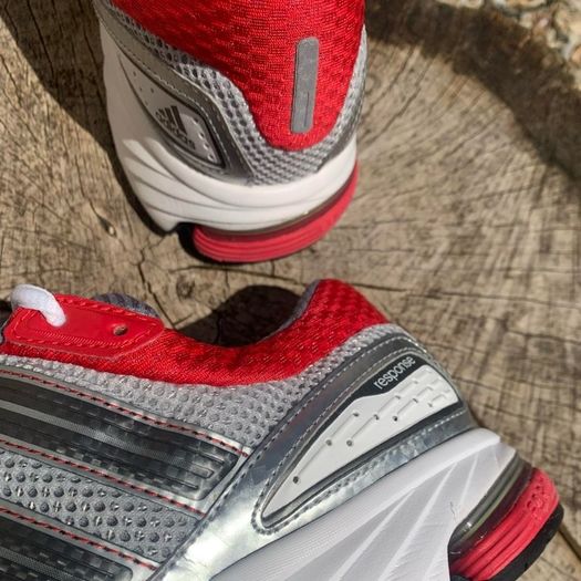 Retro Style Adidas Classic Grey Red Silver