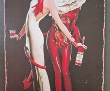 Vintage Style  Metal Sign,  Campari drink advertisement. .