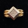 9ct yellow  diamond ring size O Image 6