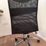 Black High-Back Mesh Office Chair - Adjustable Image 2