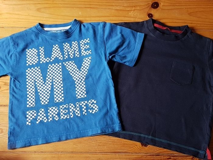 Age 3-4 Two Blue Teeshirts